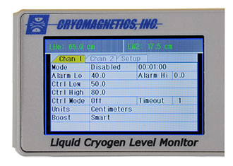 Model LM-510 Liquid Cryogen Level Monitor Setup